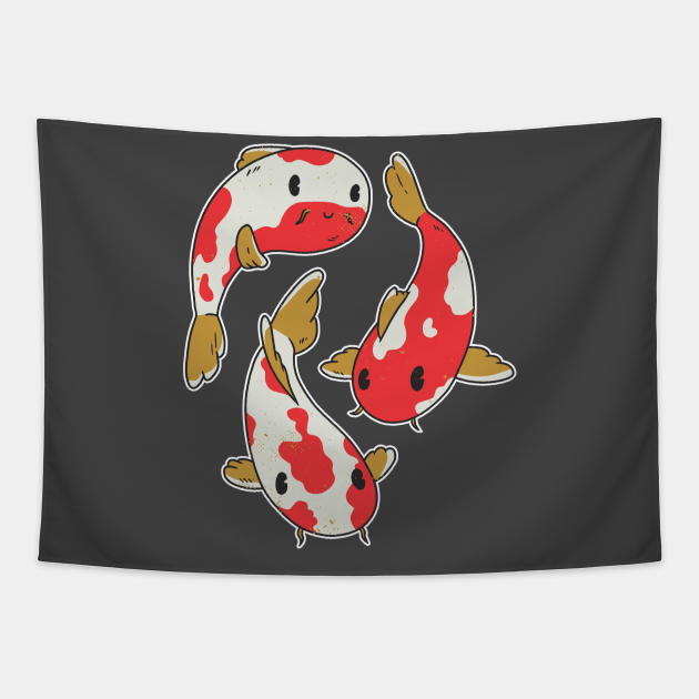 Kawaii Koi Japan Tapestry Teepublic Twitter feed for koi kawaii creations! kawaii koi