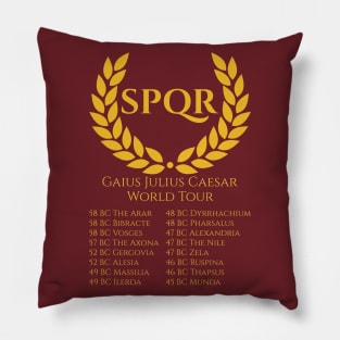 Gaius Julius Caesar World Tour Ancient Roman History Pillow