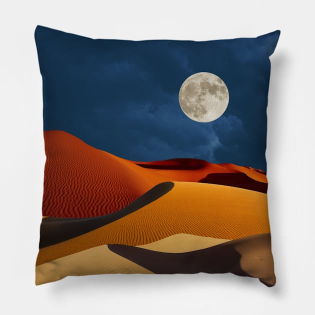 Drifting Sands of Time Pillow by leafandpetaldesign