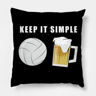 Keep It Simple - Beer and Volleyball Pillow