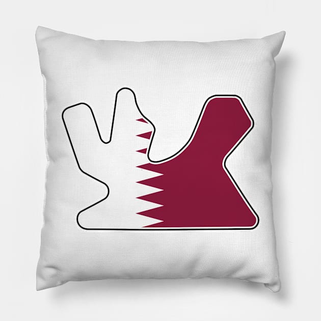 Losail International Circuit [flag] Pillow by sednoid