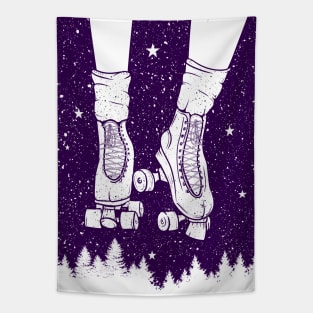 Roller skating at night Tapestry