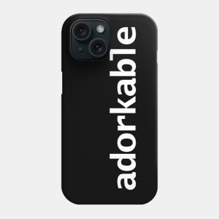 Adorkable Minimal White Text Typography Phone Case