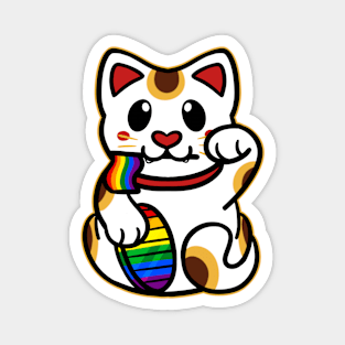 LGBTQ+ Pride Lucky Cat - Gay Magnet