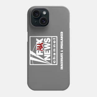 Faux News Channel White Logo Phone Case