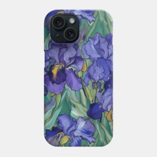 Purple irises pattern after Vincent van Gogh Phone Case