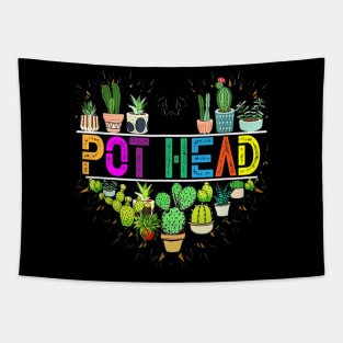 Plant Lover And Gardener Pot Head Succulent Tapestry