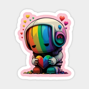 LGBTQ Chibi Robot Magnet