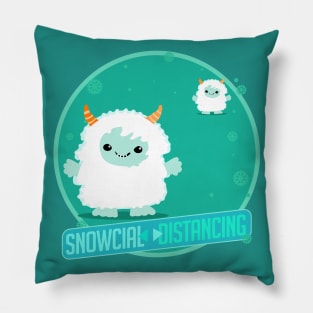 Snowcial distancing Pillow