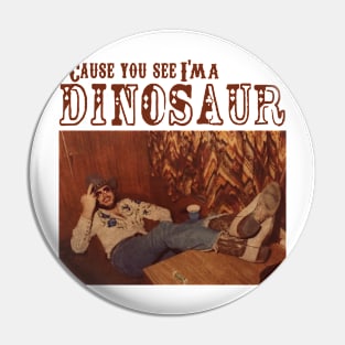 Dinosaur Hank Williams Jr Bocephus Western Southern Retro Pin