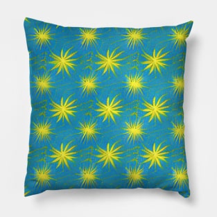 Shining Suns on Blue Felt (MD23SPR014) Pillow