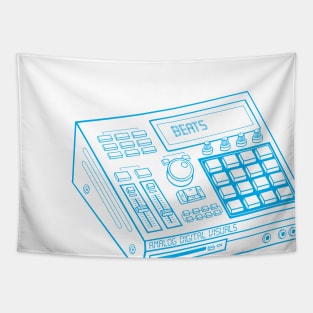 Beat Maker (Vivid Cerulean Lines) Analog / Music Tapestry