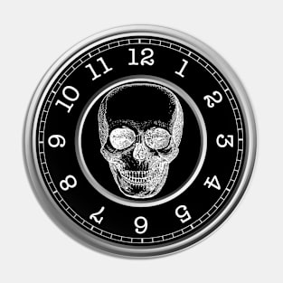 Skull Clock Pin