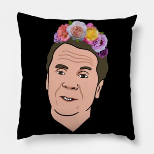 Andrew Cuomo With Flower Crown #2 Pillow