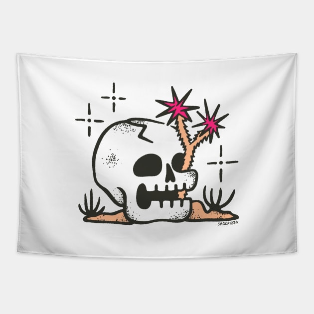 Joshua Tree Skull Flash Tapestry by sagepizza