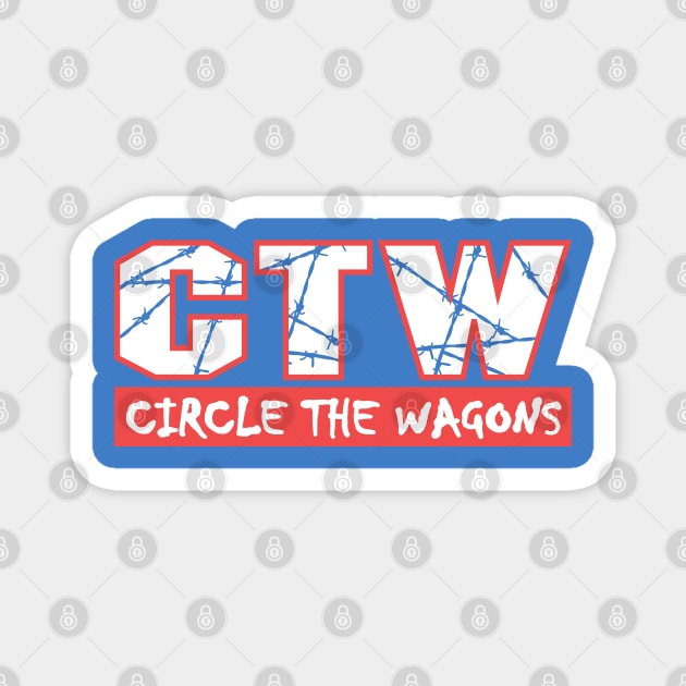 ECW Circle the Wagons Buffalo Bills Magnet by Carl Cordes