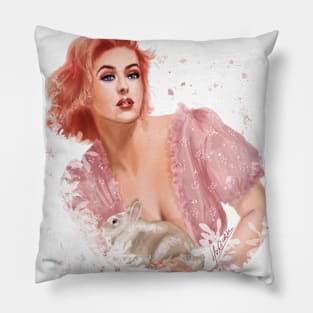 Stefania Ferrario and Bambi the bunny Pillow