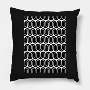 Graphic retro pattern, waves Pillow