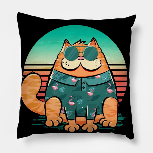 Chillin' Boss Cat Pillow by edmproject