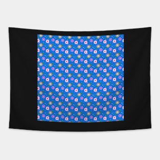 Flower pattern - blue Tapestry