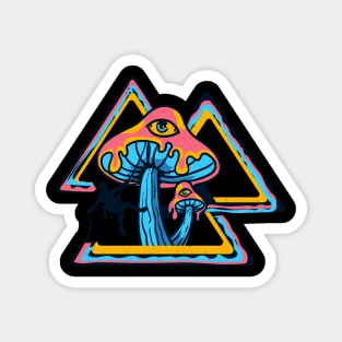 Psychedelic mushroom mountain climb Magnet