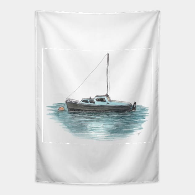 "Joe" the Boat Tapestry by tomnapper