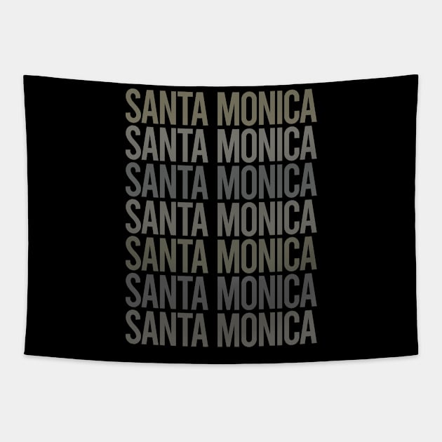 Gray Text Art Santa Monica Tapestry by flaskoverhand