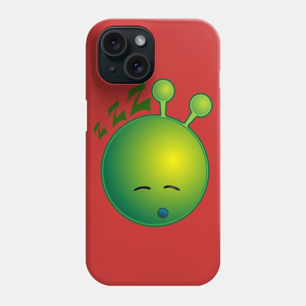 Sleepy Alien Monster ET Extraterrestrial Martian Green Man Emoji for Women, Men and Kids 15 Phone Case by PatrioTEEism