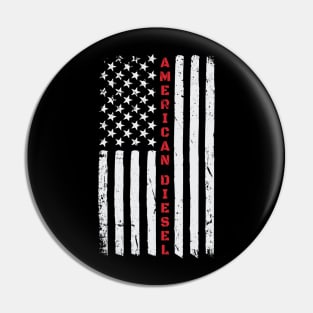 American Diesel Power Flag USA Pin