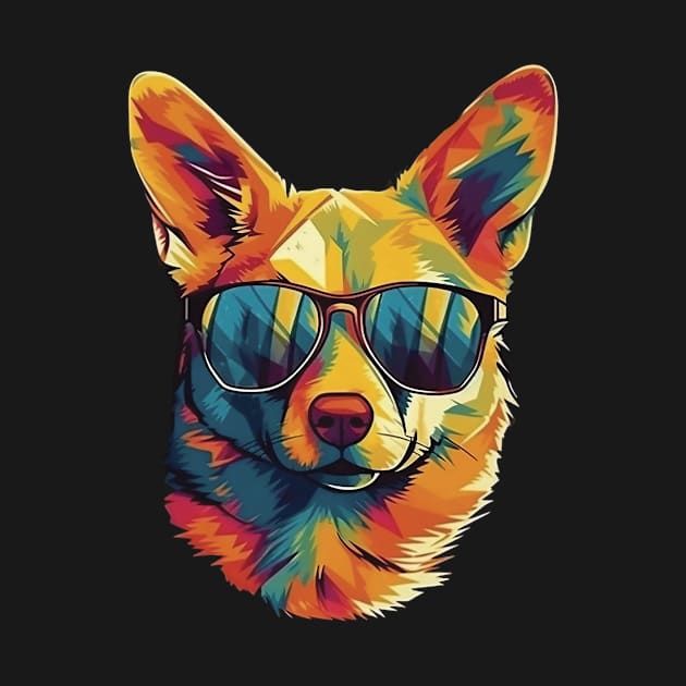 Colorful corgi by GreenMary Design