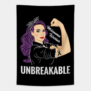 Melanoma Cancer Warrior Awareness Skin Unbreakable Tapestry