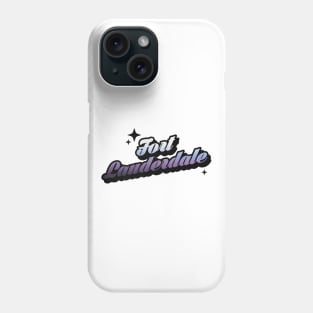 Fort Lauderdale - Retro Classic Typography Style Phone Case