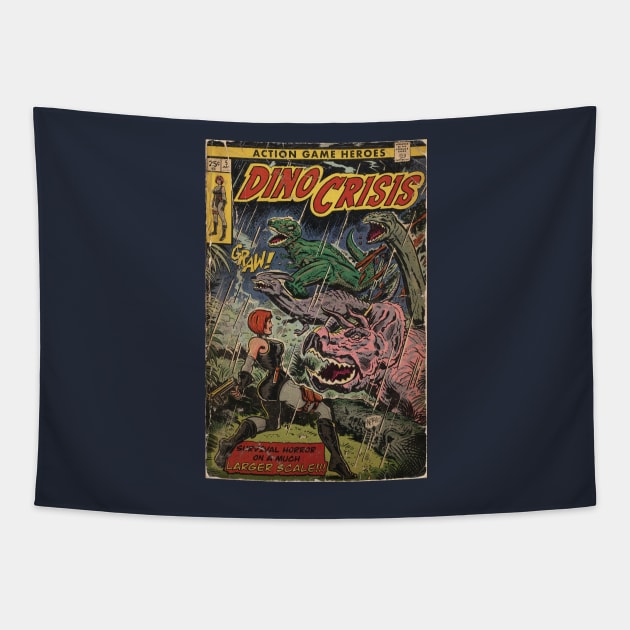 Dino Crisis comic cover fan art Tapestry by MarkScicluna