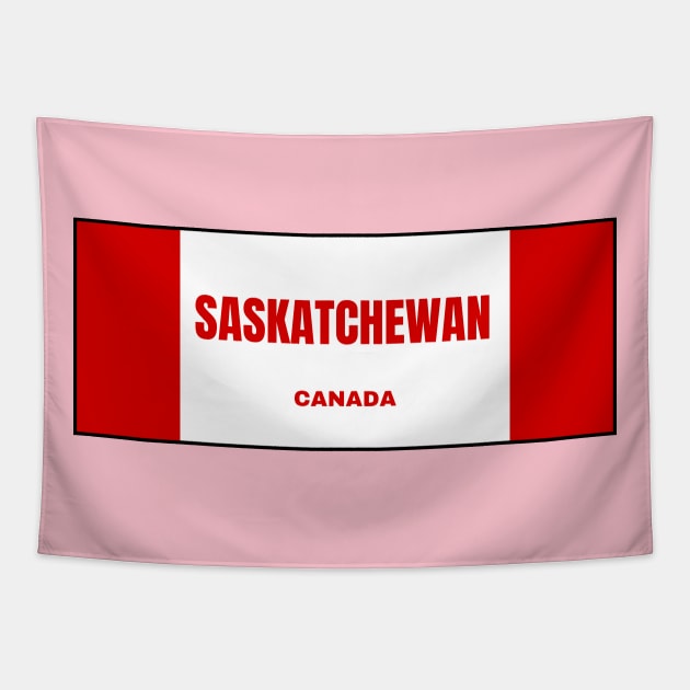 Saskatchewan in Canadian Flag Tapestry by aybe7elf