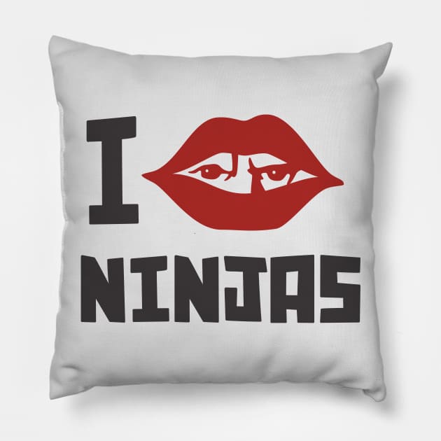 Kiss for the ninja Pillow by gotoup