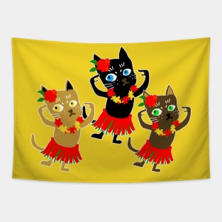 aloha hula dance cats Tapestry