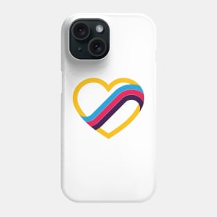 Polyamory Heart Symbol with Banner - New Colors! Phone Case