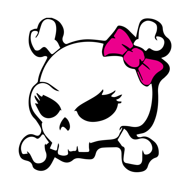 Girl Skull with Pink Bow Graphic by Mr.TrendSetter