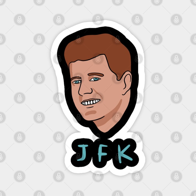JFK - John F Kennedy (US American President) Magnet by isstgeschichte