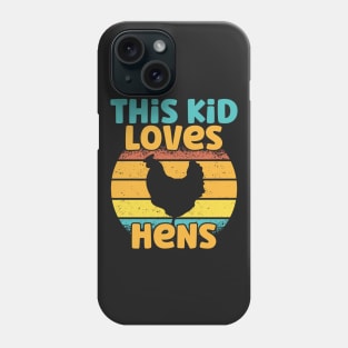 Kids This Kid Loves Hens - Chicken lover graphic Phone Case