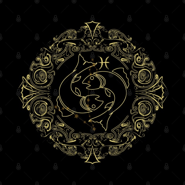 Zodiac Sign Pisces by Mandra