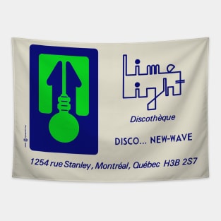 Vintage Retro Lime Light Disco Montreal Tapestry