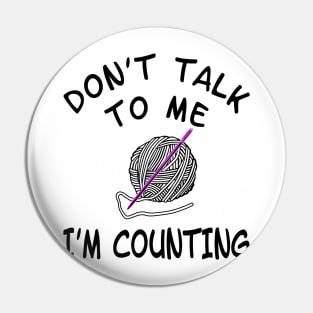 Knitting crochet wool counting gift Pin