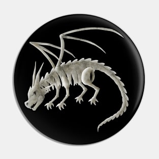 Kawaii  Skeleton Dragon - Without Background Pin