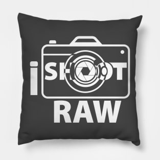 I Shoot RAW Pillow