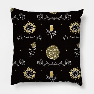 Elegance Seamless pattern with flowers Pillow