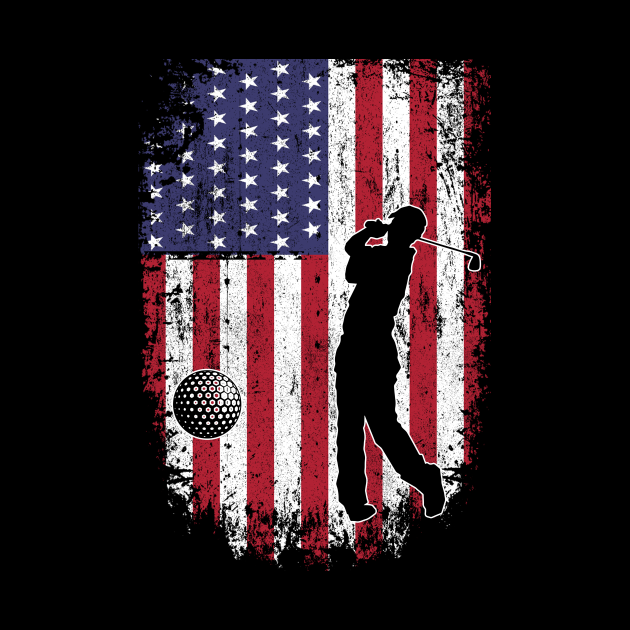 Golf American Flag Patriot Graphic USA Patriotic Golfer - Golf American ...