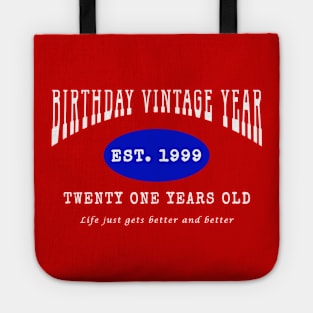 Birthday Vintage Year - Twenty One Years Old Tote