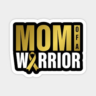 Mom of a Warrior Childhood Cancer Awareness Cancer Ribbon Magnet