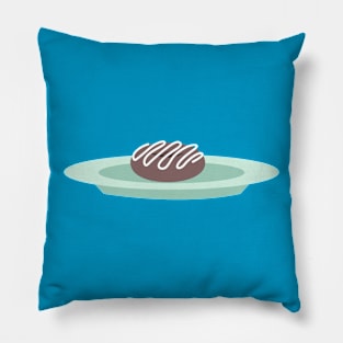 Doughnut on a plate Pillow